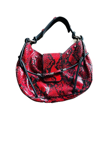 Leather clutch handbag