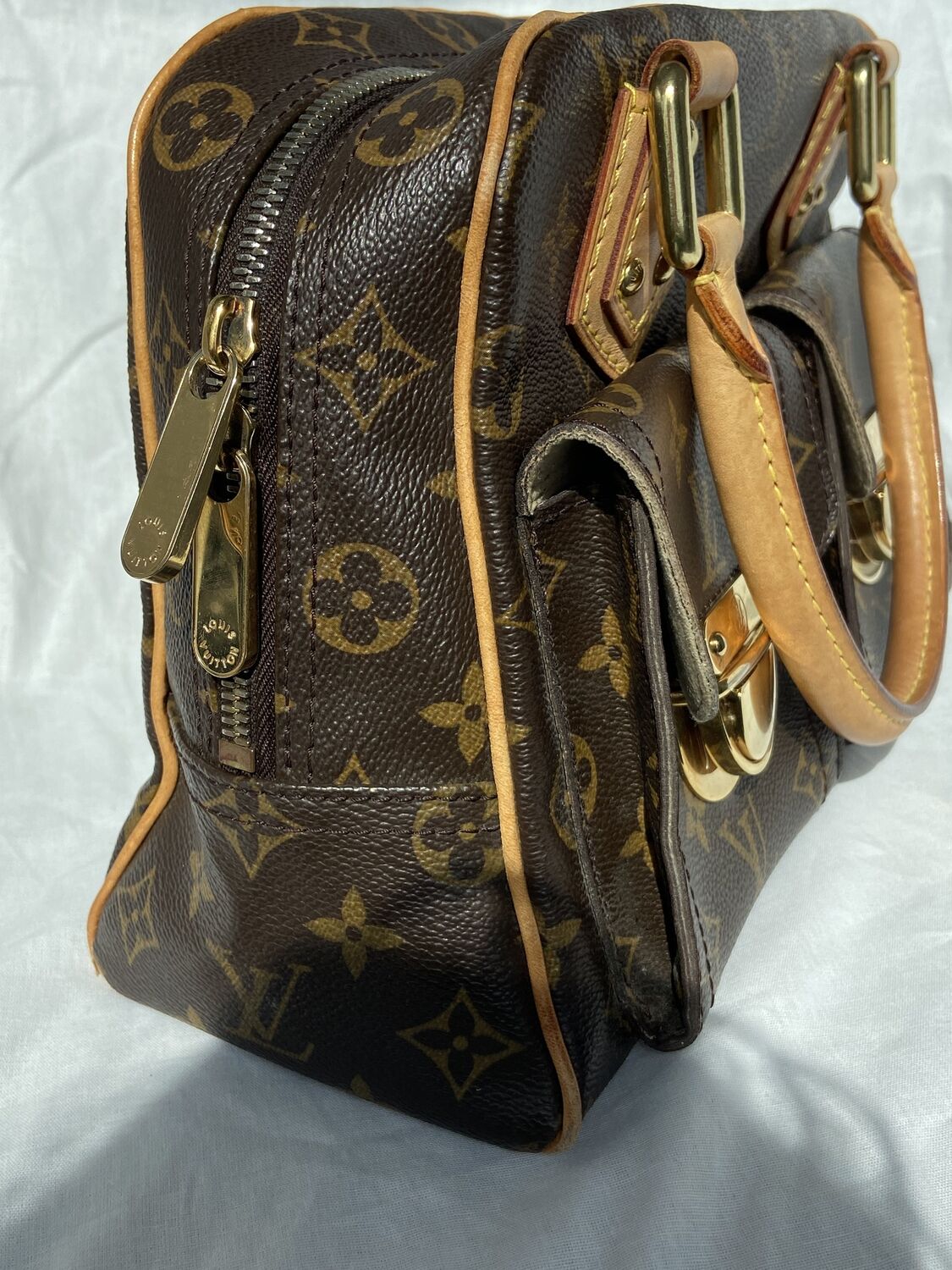 LOUIS VUITTON Monogram Manhattan GM Satchel Bag