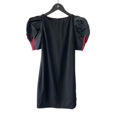 Puff-sleeved mini dress