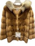 Mink fur hoodie
