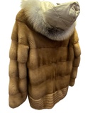 Mink fur hoodie