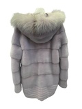Fur hooded coat