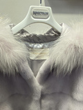 Fur hooded coat