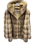 Fur hooded coat
