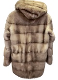 Fur hooded coat