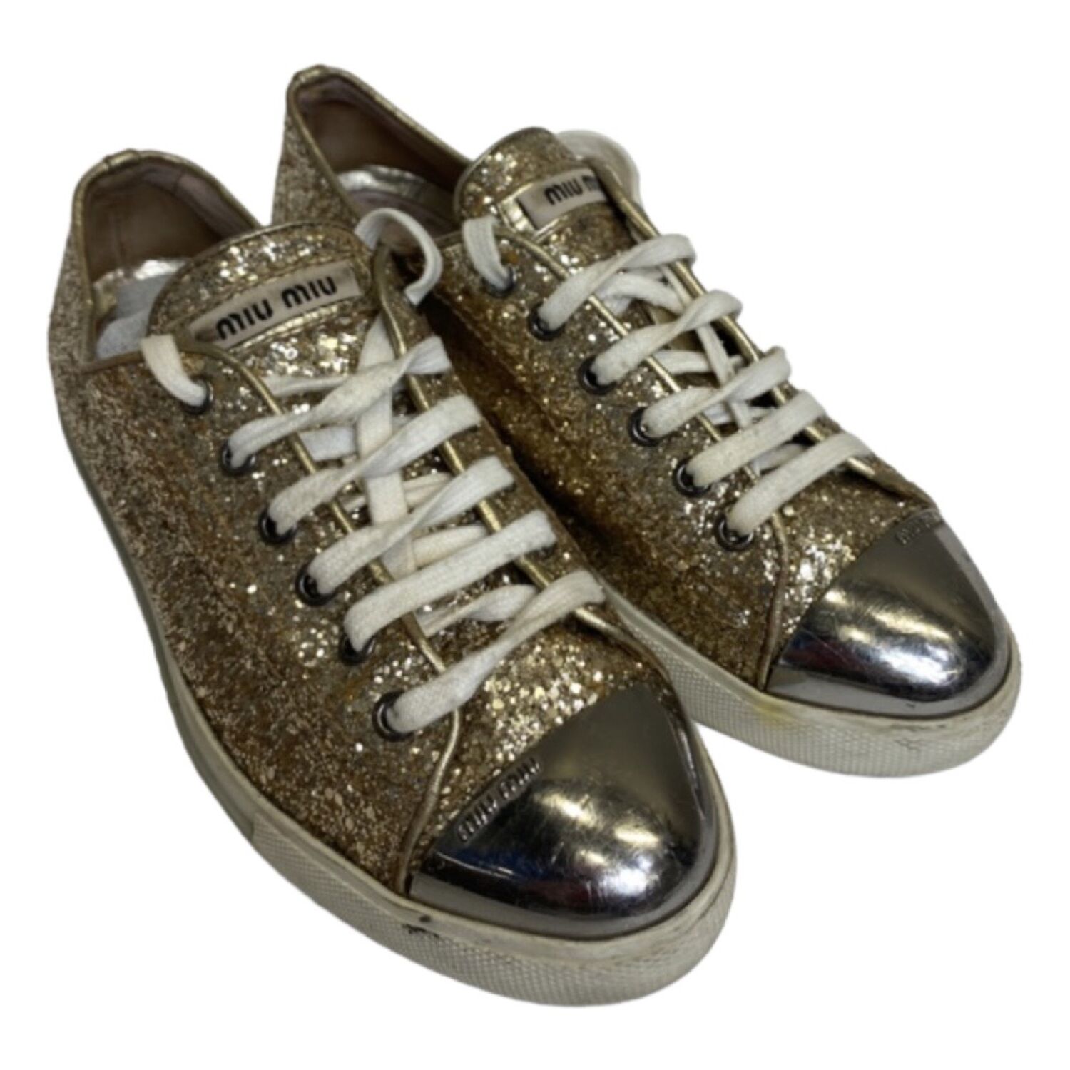 Glitter Low top Sneakers Miu Miu IT 37 buy pre owned at 85 EUR
