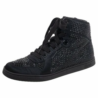 Leather High-Top Sneakers
