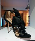 Satin high heels sandals