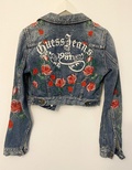 Floral embroided denim jacket