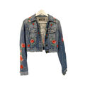 Floral embroided denim jacket