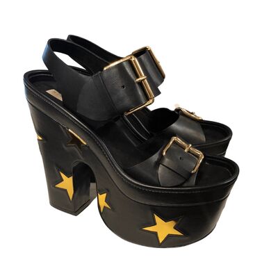 Leather Platform Sandals