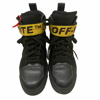 Leather high-top sneakers