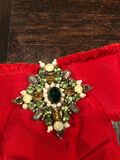 Crystal Bow Brooch