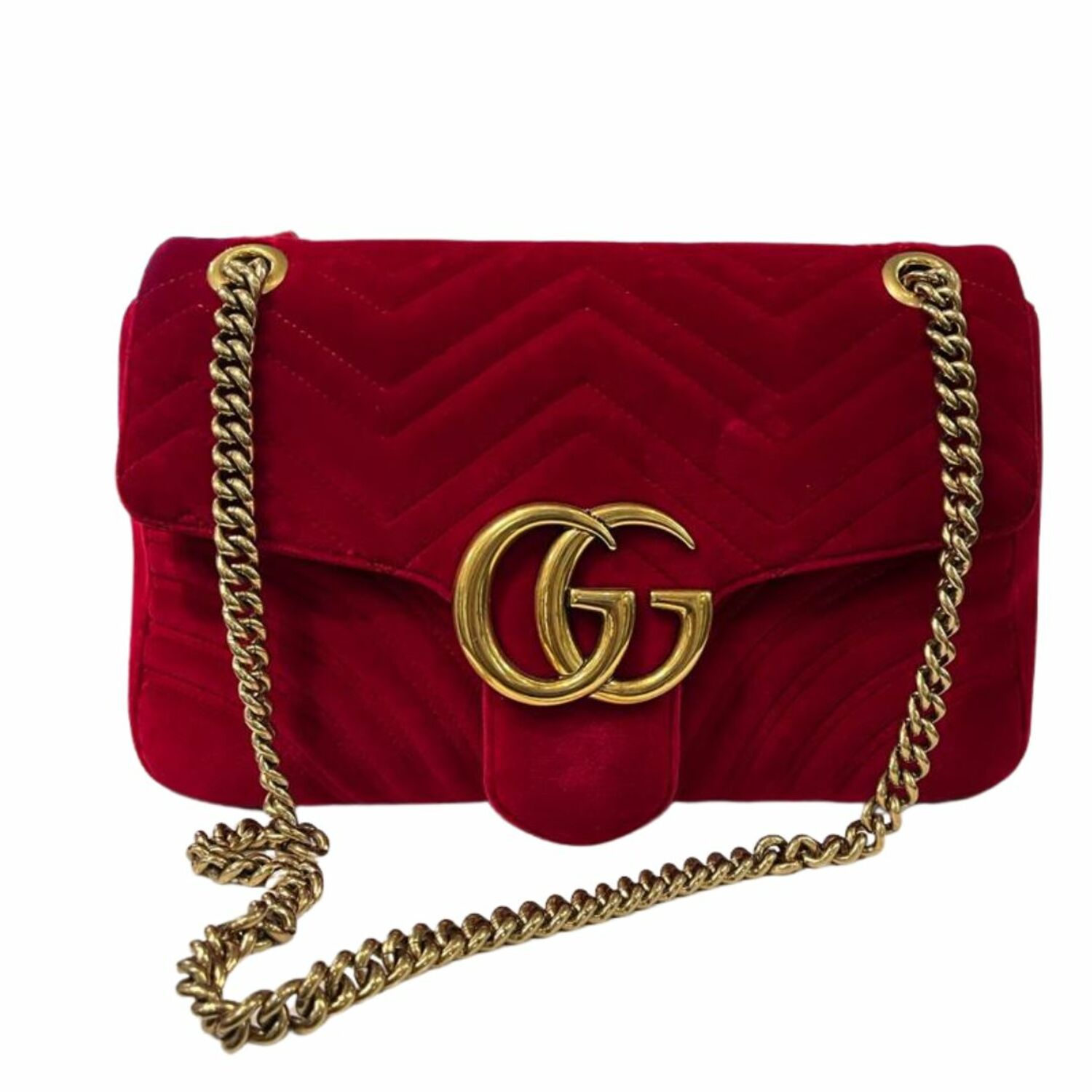 GG Marmont Flap velvet bag Gucci, buy pre-owned at 999 EUR