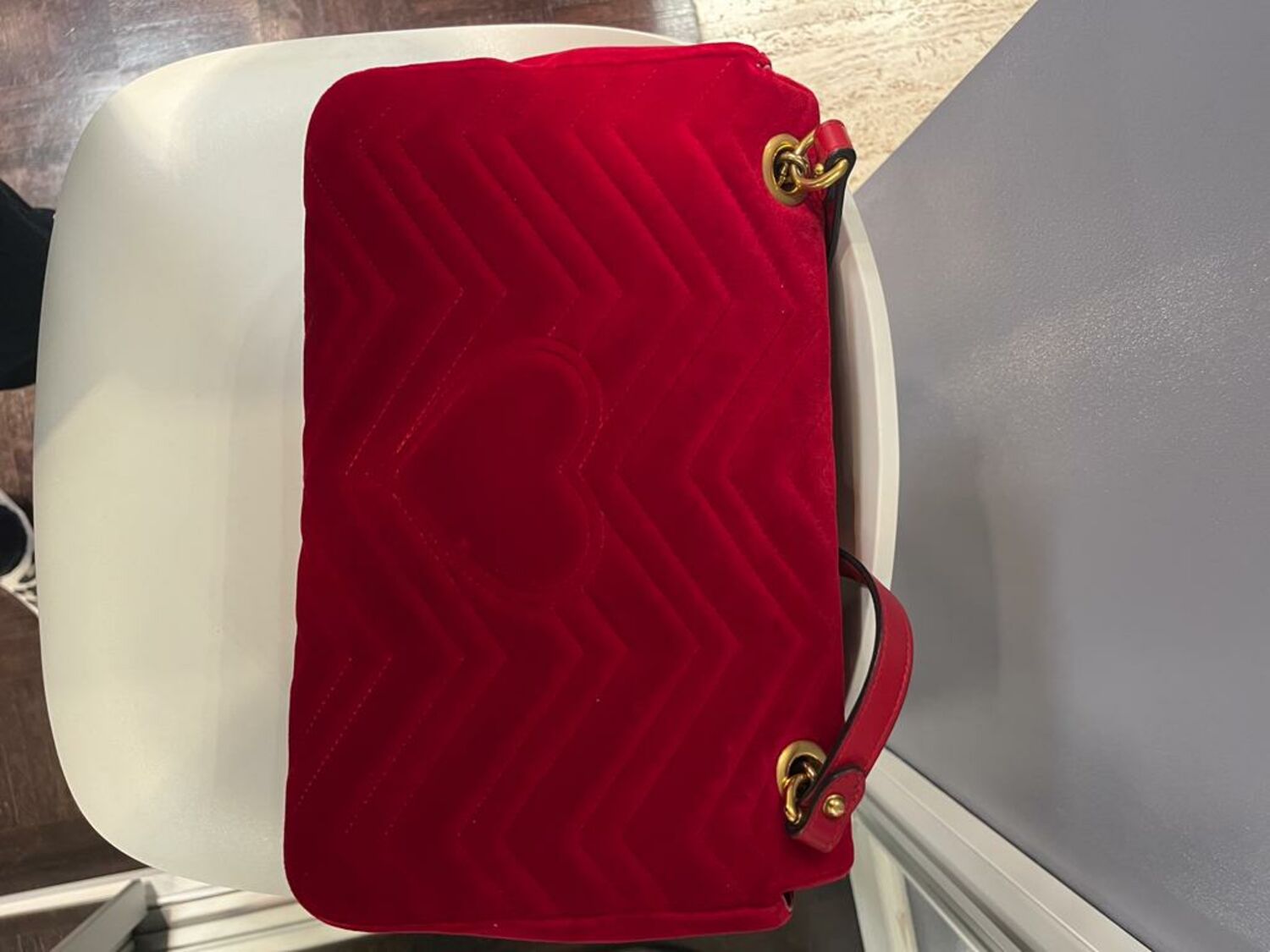 GG Marmont Flap velvet bag Gucci, buy pre-owned at 999 EUR
