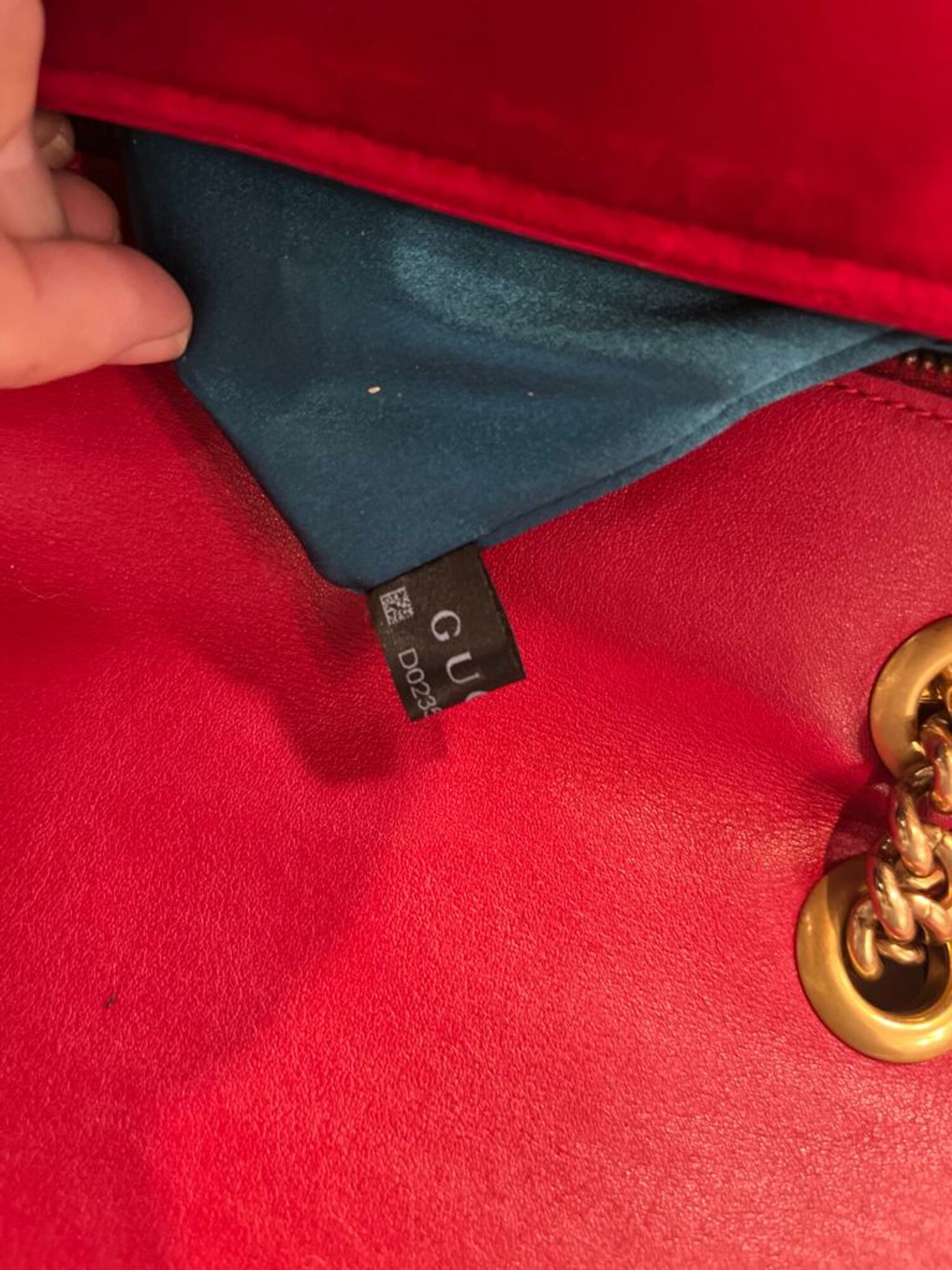 GG Marmont Flap velvet bag Gucci, buy pre-owned at 999 EUR