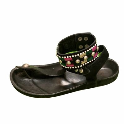 Leather Flat Sandals