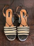 Canvas Platform Sandals
