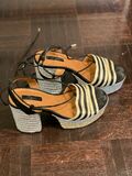 Canvas Platform Sandals