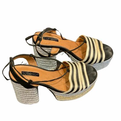 Canvas Platform Sandals