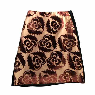 Velvet mini skirt