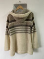 Wool hooded cardigan