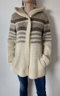 Wool hooded cardigan