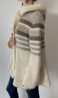 Wool hooded cardigan