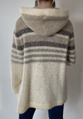 Wool hooded cardigan