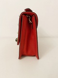 Red tote handbag