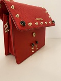 Red tote handbag
