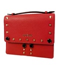Red tote handbag