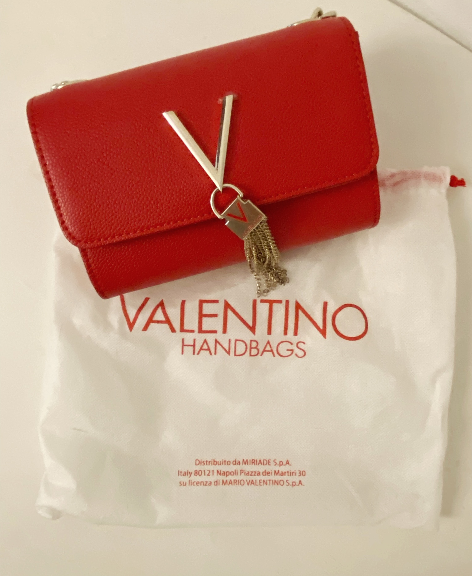 valentino by mario valentino crossbody bag red