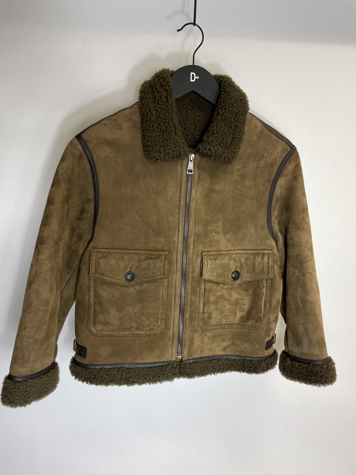 Burberry shearling jacket deals