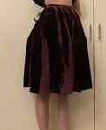 Velvet Knee-lengh Skirt