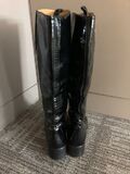 Patent Knee high Boots
