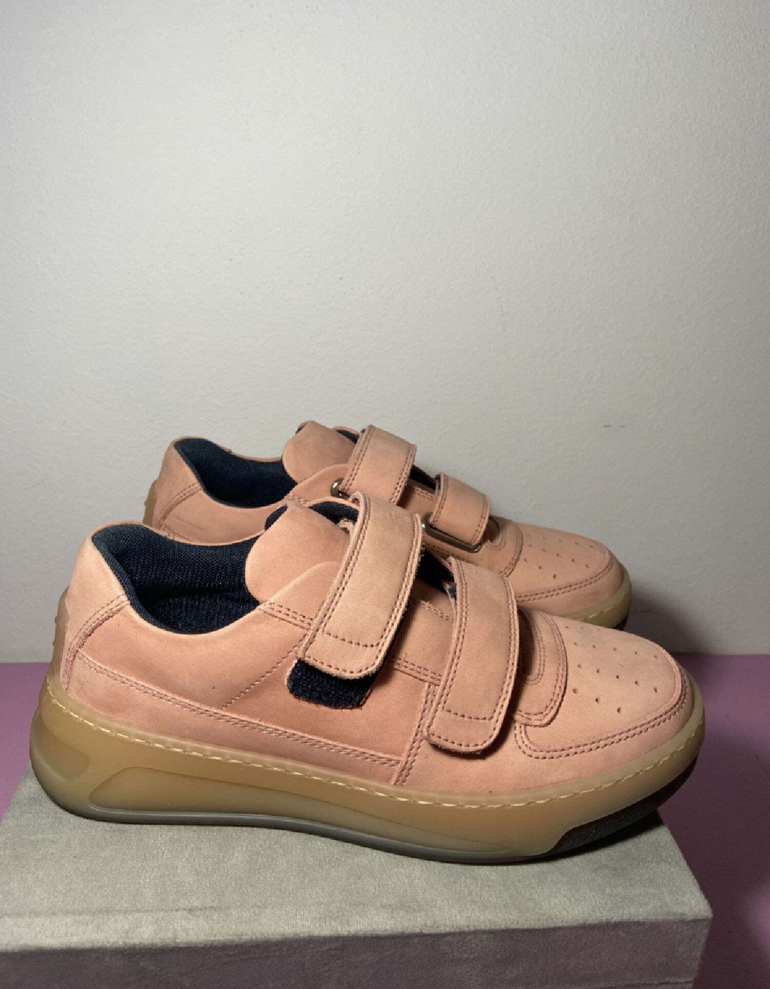 Acne studios steffey leather sneakers sales