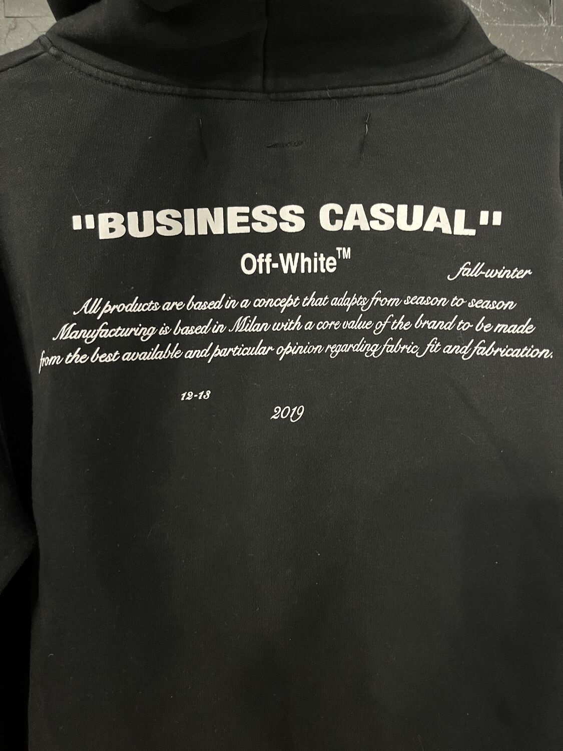 Cotton Hoodie Off White XS buy pre owned at 400 RON