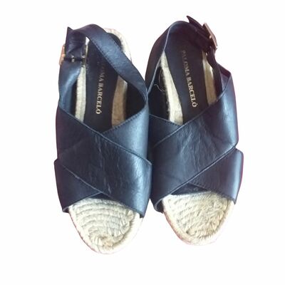 Leather Platform Sandals