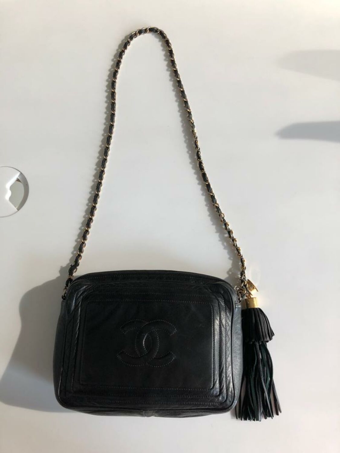 CHANEL Shoulder Bag Matelasse COCO Mark ChainShoulder lambskin Black W –