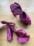 Velvet Platform Sandals