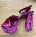 Velvet Platform Sandals
