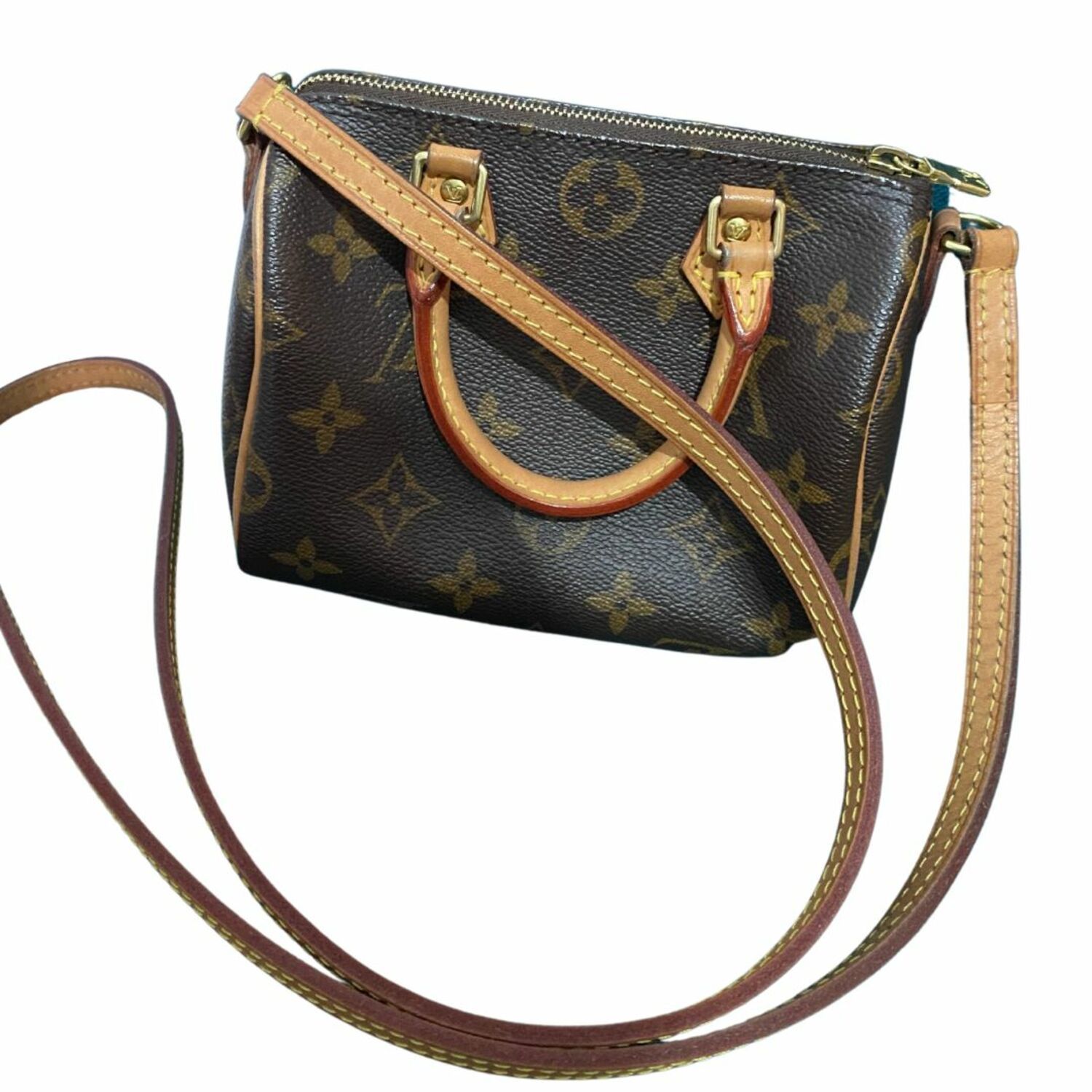 Monogram 'Nano Speedy' Bag, Authentic & Vintage