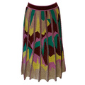 Multicolored Pleated Skirt