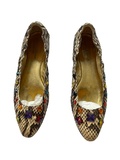 Snakeskin flats