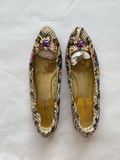 Snakeskin flats