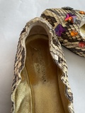 Snakeskin flats