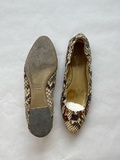 Snakeskin flats