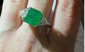 White Gold Emerald Ring