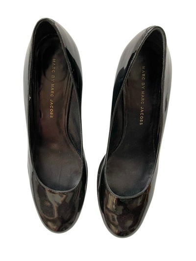 Patent wedge shoes